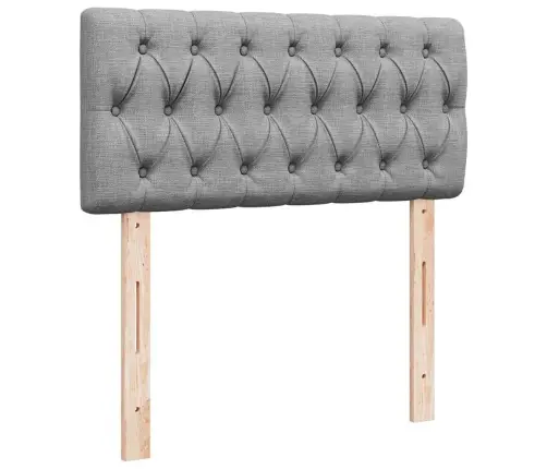 Osmaņu Gultas Rāmis Ar Matrača Gaiši Pelēks 90X190 Cm Audums Vidaxl