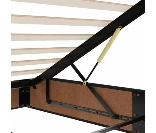 Osmaņu Gultas Rāmis Ar Matrača Melns 90X190 Cm Audums Vidaxl