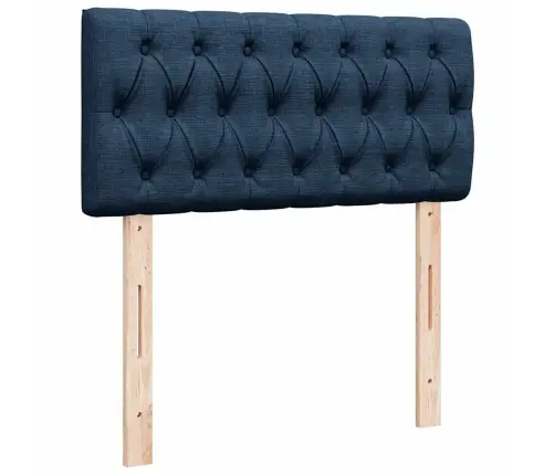 Osmaņu Gultas Rāmis Ar Matrača Zils 90X190 Cm Audums Vidaxl