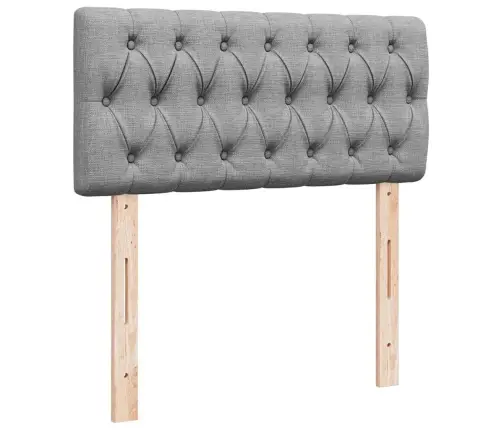 Osmaņu Gulta Ar Matraci Gaiši Pelēks 90X200 Cm Audums Vidaxl