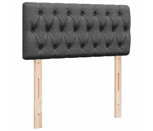 Osmanų Lova Su Čiužiniu, Pilkas, 90X200cm Audinys