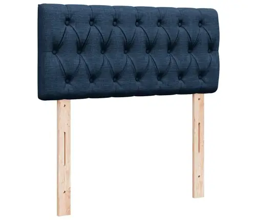 Osmaņu Gultas Rāmis Ar Matrača Zils 90X200 Cm Audums Vidaxl