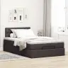 Osmaņu Gultas Rāmis Ar Matrača Tumši Pelēks 120X190 Cm Audums Vidaxl