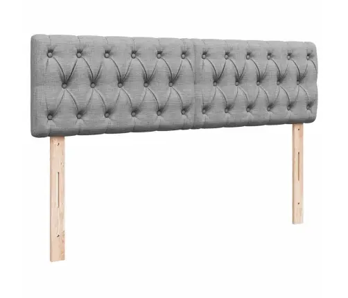 Osmaņu Gulta Ar Matraci, Gaiši Pelēks, 140X190 Cm, Audums Vidaxl