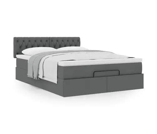 Ottomani Voodi Madratsita, Tumehall, 140X190cm Kangas