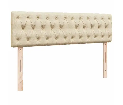 Osmaņu Gulta Ar Matraci, Krēmkrāsas, 140X190Cm, Audums Vidaxl