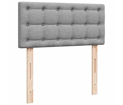 Osmaņu Gultas Rāmis Ar Matraci Gaiši Pelēks 80X200Cm Audums Vidaxl