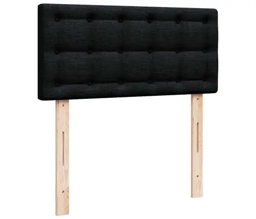 Osmaņu Gultas Rāmis Ar Matrača Melns 80X200 Cm Audums Vidaxl