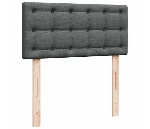 Osmaņu Gultas Rāmis Ar Matrača Tumši Pelēks 90X190 Cm Audums Vidaxl