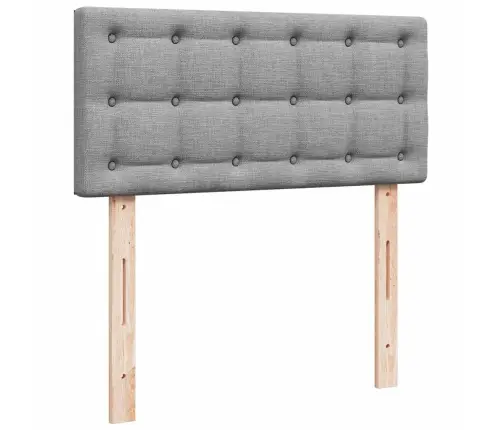 Osmaņu Gultas Rāmis Ar Matrača Gaiši Pelēks 100X200 Cm Audums Vidaxl