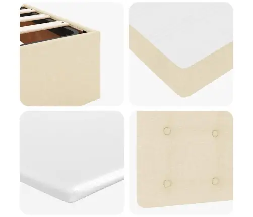 Osmaņu Gultas Rāmis Ar Matrača Krēma 100X200 Cm Audums Vidaxl