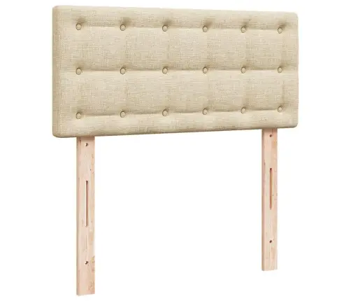 Osmaņu Gultas Rāmis Ar Matrača Krēma 100X200 Cm Audums Vidaxl