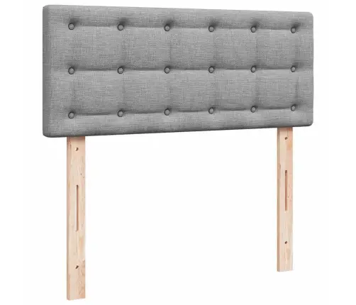 Osmaņu Gultas Rāmis Ar Matrača Gaiši Pelēks 120X190 Cm Audums Vidaxl