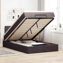 Osmaņu Gultas Rāmis Ar Matrača Tumši Pelēks 120X190 Cm Audums Vidaxl