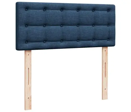 Osmaņu Gultas Rāmis Ar Matrača Zils 120X190 Cm Audums Vidaxl