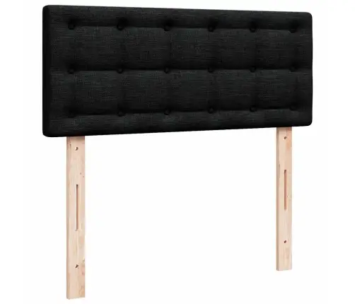 Osmaņu Gultas Rāmis Ar Matrača Melns 120X200 Cm Audums Vidaxl