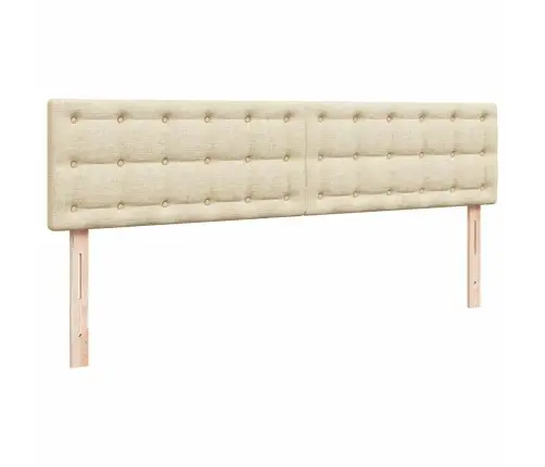 Osmaņu Gultas Rāmis Ar Matrača Krēmkrāsas 160X200 Cm Audums Vidaxl