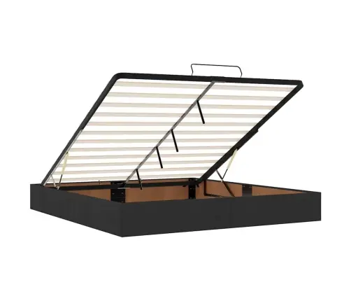 Osmanų Lovos Rėmas Su Čiužiniu, Juodas, 180X200 cm Audinys