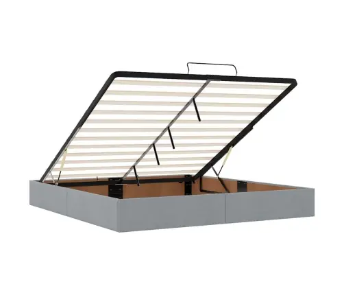 Ottomani Voodi Madratsiga, Helehall, 200 X 200 cm Kangas