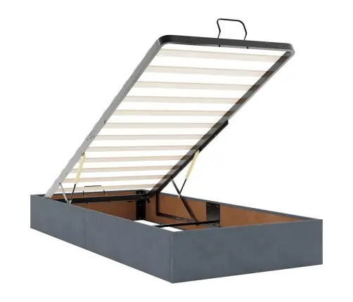 Osmaņu Gultas Rāmis Ar Matrača Gaiši Pelēks 80X200 Cm Samts Vidaxl