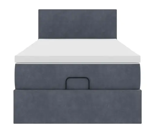Osmaņu Gultas Rāmis Ar Matrača Gaiši Pelēks 80X200 Cm Samts Vidaxl
