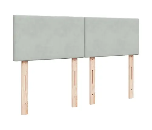 Osmanų Lovos Rėmas Su Čiužiniu, Pilkas, 140X190cm Aksomas