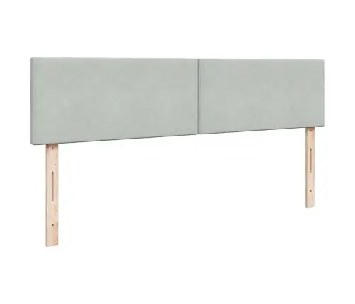 Osmanų Lova Su Čiužiniu Šviesiai Pilka 160X200Cm Velvet