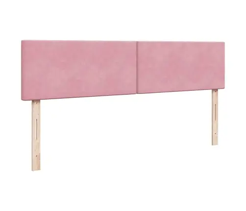 Osmaņu Gultas Rāmis Ar Matrača Rozā 180X200 Cm Samts Vidaxl