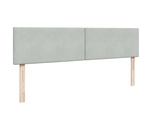 Osmaņu Gultas Rāmis Ar Matrača Gaiši Pelēks 200X200 Cm Samts Vidaxl