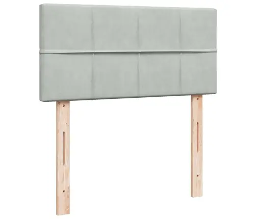 Osmaņu Gultas Rāmis Ar Matrača Gaiši Pelēks 90X200Cm Samts Vidaxl