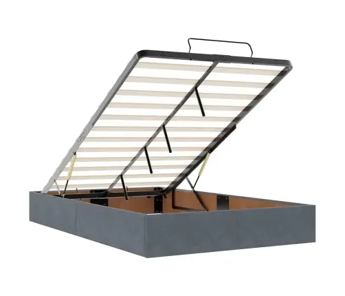 Osmaņu Gultas Rāmis Ar Matrača Tumši Pelēks 120X200Cm Samts Vidaxl