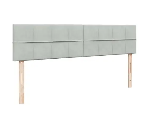 Osmaņu Gultas Rāmis Ar Matrača Gaiši Pelēks 160X200Cm Samts Vidaxl