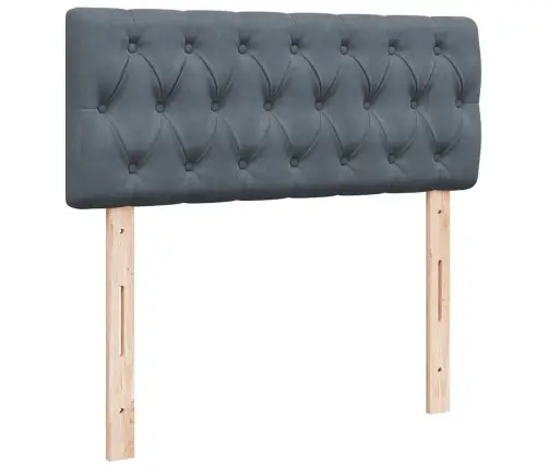 Osmaņu Gulta Ar Matraci, Tumši Pelēks, 120X190 Cm, Samts Vidaxl