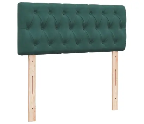 Osmaņu Gulta Ar Matraci, Tumši Zaļš, 120X190 Cm, Samts Vidaxl