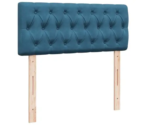 Osmanų Lova Su Čiužiniu, Tamsiai Mėlynas, 120X190 cm Aksomas Osmanų Lova Su Čiužiniu, Tamsiai Mėlynas, 120X190 cm Aksomas