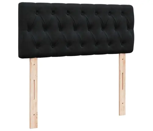 Osmaņu Gultas Rāmis Ar Matrača Melns 120X200 Cm Samts Vidaxl