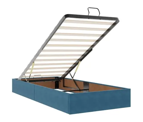 Osmaņu Gultas Rāmis Ar Matrača Tumši Zils 80X200Cm Samts Vidaxl