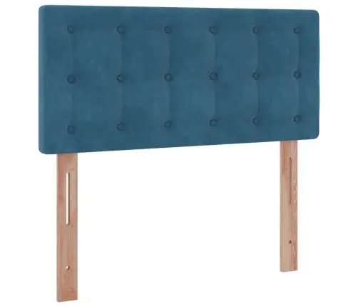 Osmaņu Gultas Rāmis Ar Matrača Tumši Zils 100X200Cm Samts Vidaxl