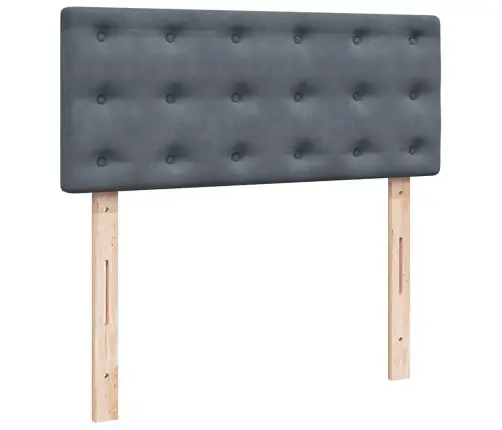 Ottomani Voodi Madratsiga, Tumehall, 120X200 cm Samet