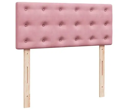 Osmaņu Gultas Rāmis Ar Matrača Rozā 120X200Cm Samts Vidaxl