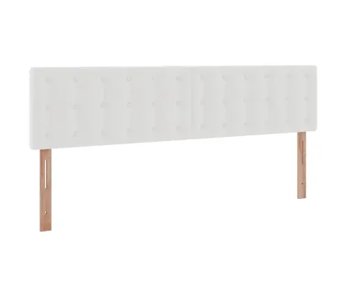 Osmaņu Gultas Rāmis Ar Matračiem Balta 180X200 Cm Mākslīgā Āda Vidaxl