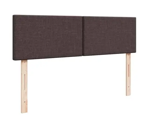 Osmaņu Gultas Rāmis Ar Matračiem Tumši Brūns 160X200Cm Audums Vidaxl