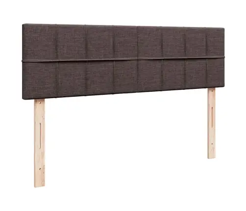 Osmaņu Gultas Rāmis Ar Matračiem Tumši Brūns 160X200Cm Audums Vidaxl