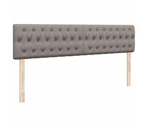 Osmaņu Gultas Rāmis Ar Matračiem Pelēkbrūns 200X200Cm Audums Vidaxl