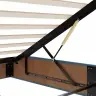 Osmaņu Gultas Rāmis Ar Matračiem Tumši Zils 200X200Cm Audums Vidaxl