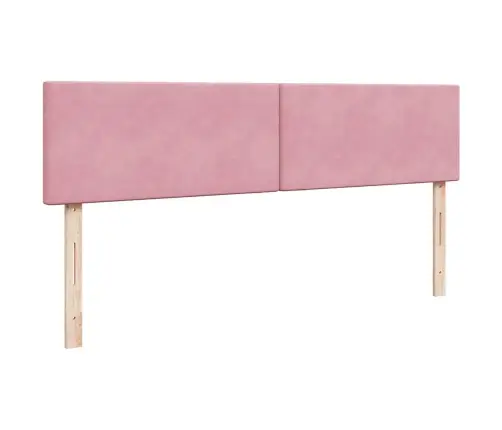 Osmaņu Gultas Rāmis Ar Matračiem Rozā 200X200Cm Audums Vidaxl