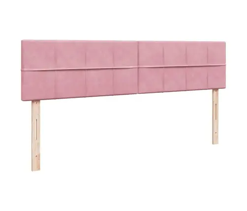 Osmaņu Gultas Rāmis Ar Matračiem Rozā 200X200Cm Audums Vidaxl
