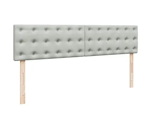 Osmaņu Gultas Rāmis Ar Matračiem Gaiši Pelēks 180X200Cm Audums Vidaxl