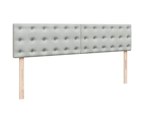 Osmaņu Gultas Rāmis Ar Matračiem Gaiši Pelēks 200X200Cm Audums Vidaxl