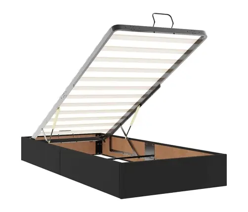 Osmaņu Gultas Rāmis Ar Matraci Melns 80X200Cm Mākslīgā Āda Vidaxl